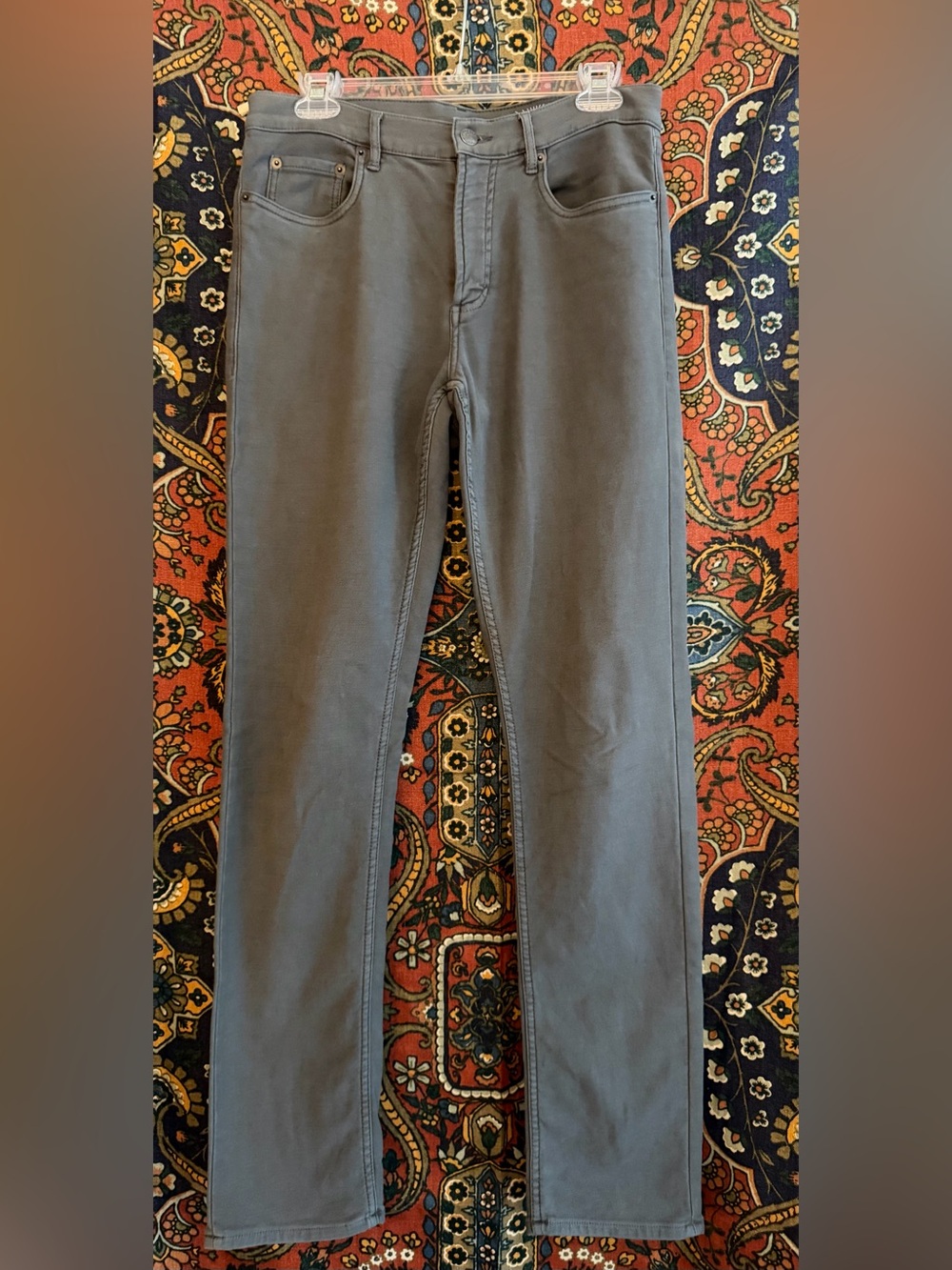Faherty stretch terry Men's Dark Gray Slim Jeans size 30x 32